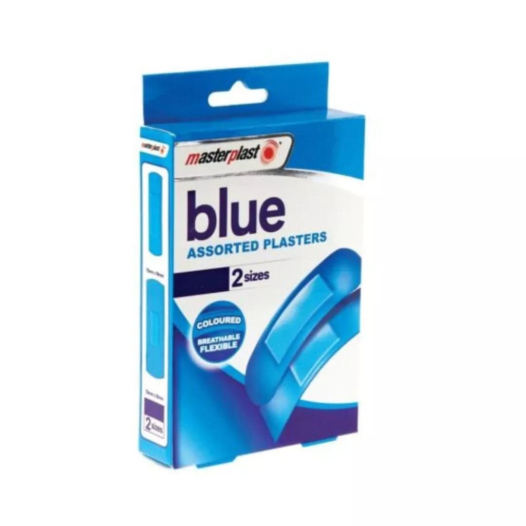 60 Assorted Blue Catering Plasters x 1Pkt (NCE3060)