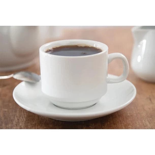 Stacking Tea Saucers (x12) Olympia Whiteware (NCE3117) — image 2