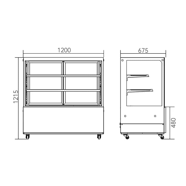 Hamoki 120cm Floorstanding Cake Display / Showcase Fridge Model-HA-1200Z (NCE4341) — image 2