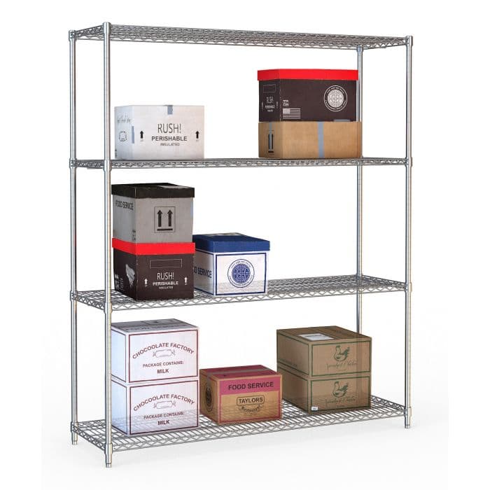 Combisteel Chrome Four Tier Wire Shelving Unit 150x45cm (NCE5195) — image 2