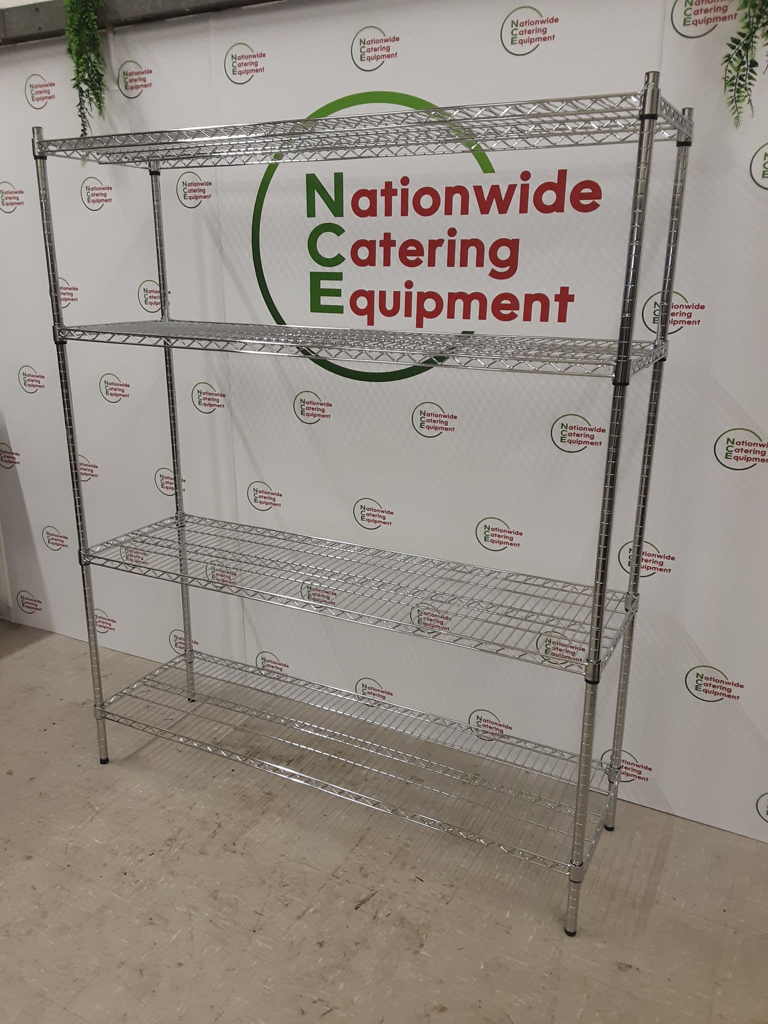 Combisteel Chrome Four Tier Wire Shelving Unit 150x45cm (NCE5195) — image 4
