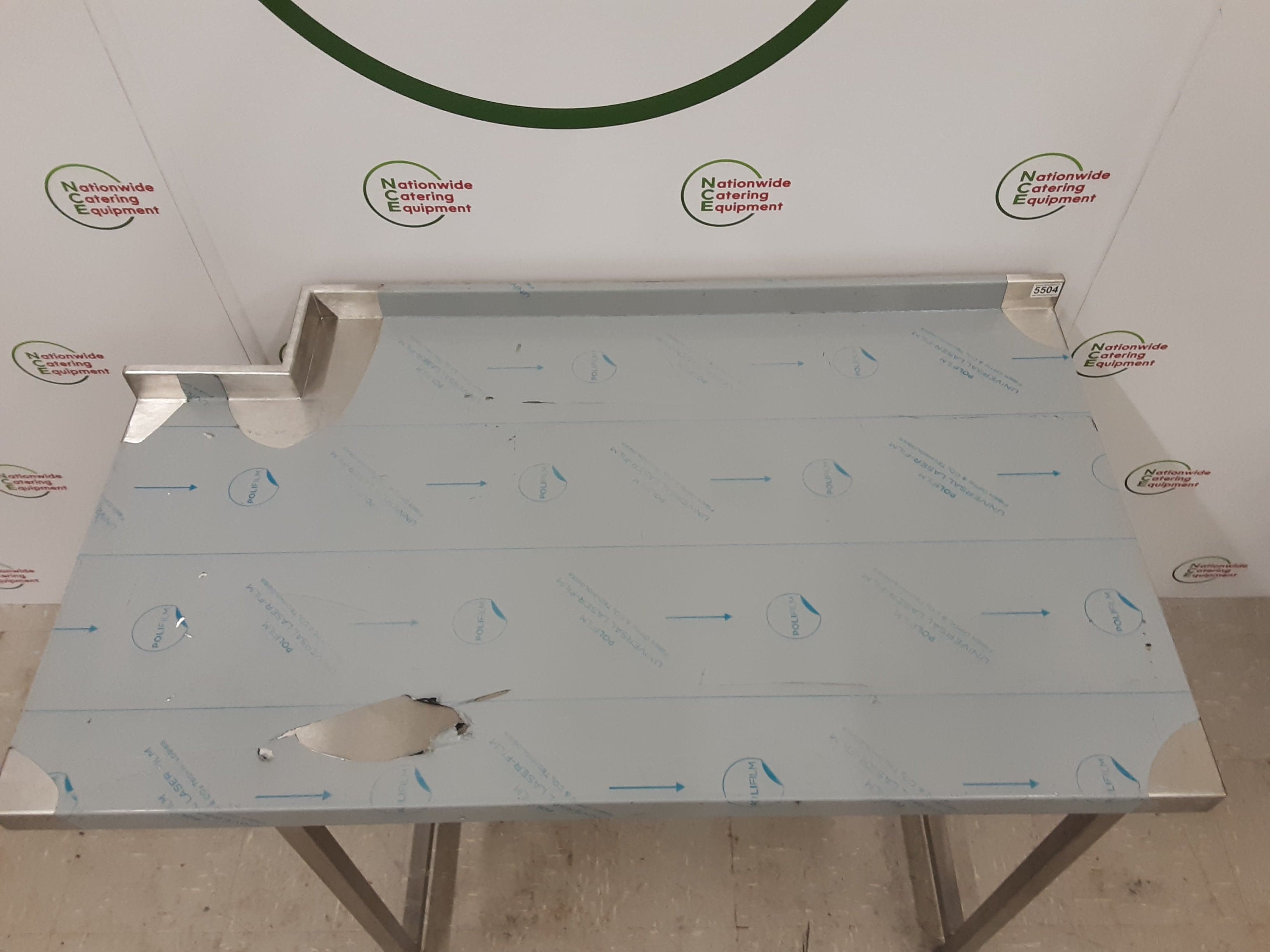 New/Un-Used Stainless Steel Table With Appliance Space 125x72cm (NCE5504) — image 4
