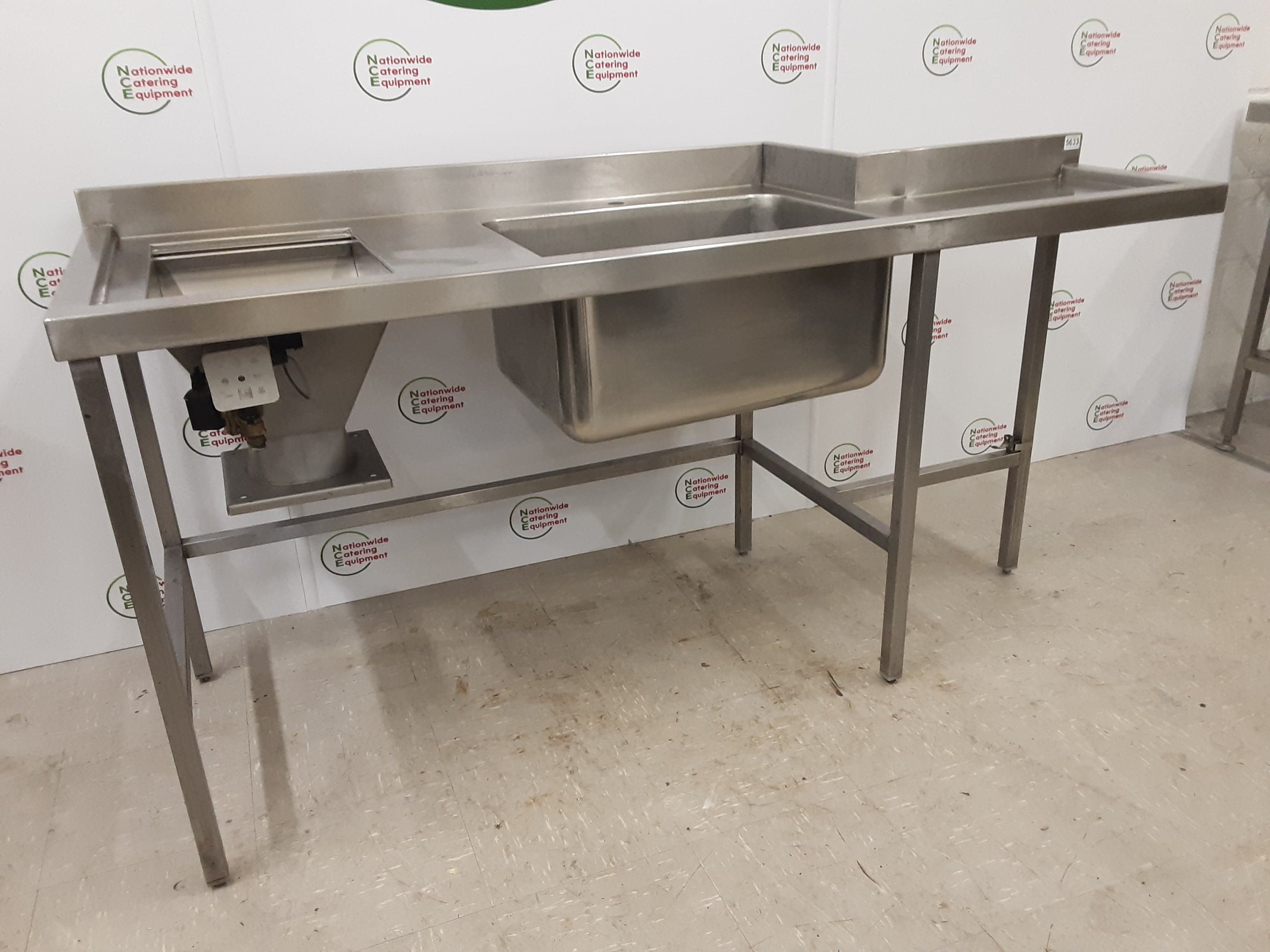 CLEARANCE Stainless Steel Single Sink- Corner Cut Out, Waste Disposal Hole, 180cm (NCE5632) — image 2