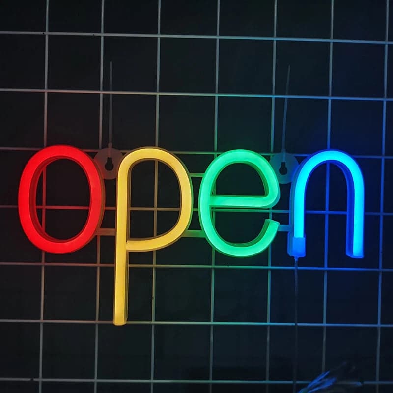 New Colourful LED Open Sign-Horizontal (NCE5794)