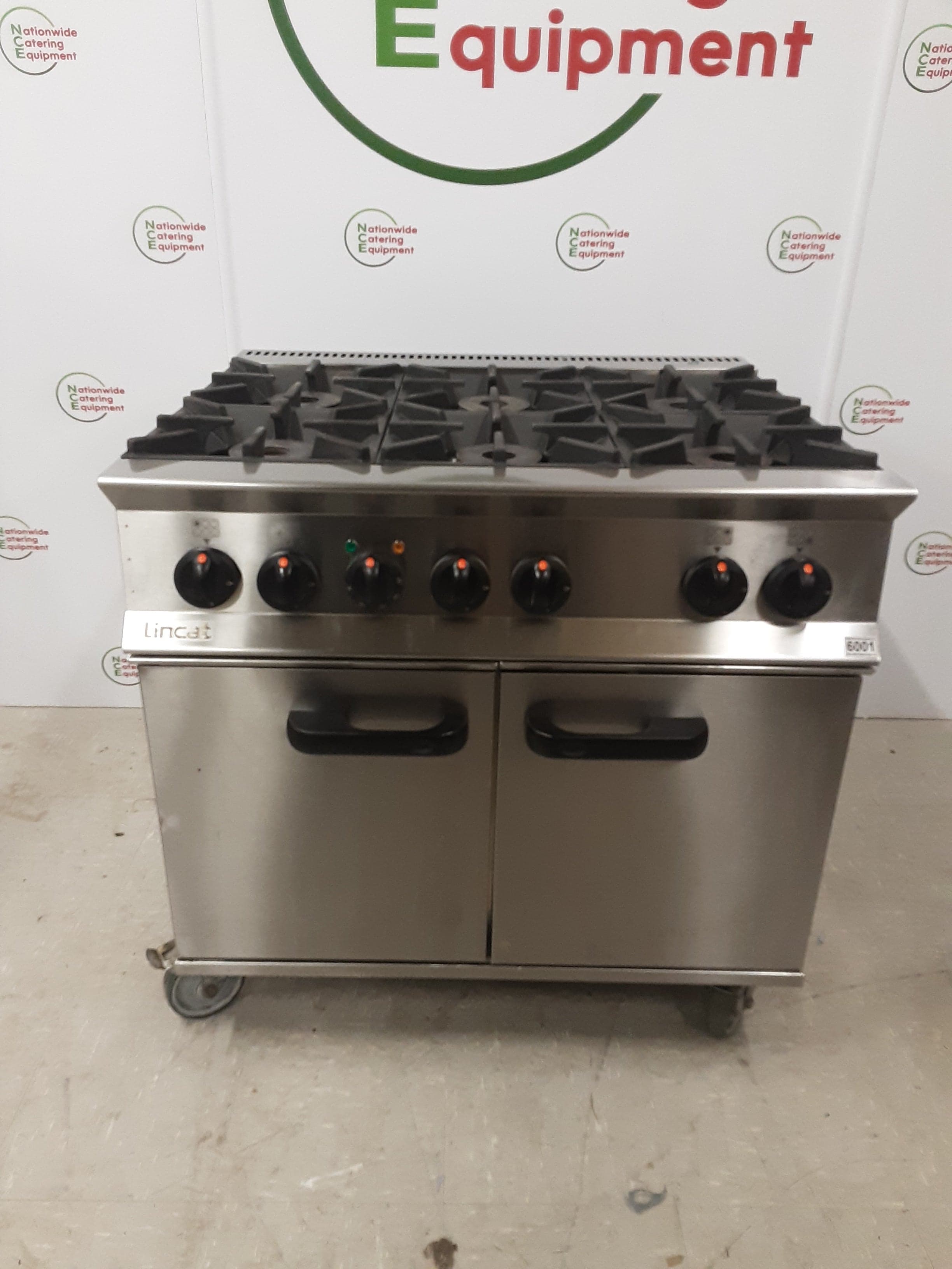 Lincat Opus 800 Duel Fuel- Natural Six Burner Stove & Electric Convection Oven, Model-OD8007 (NCE6001)