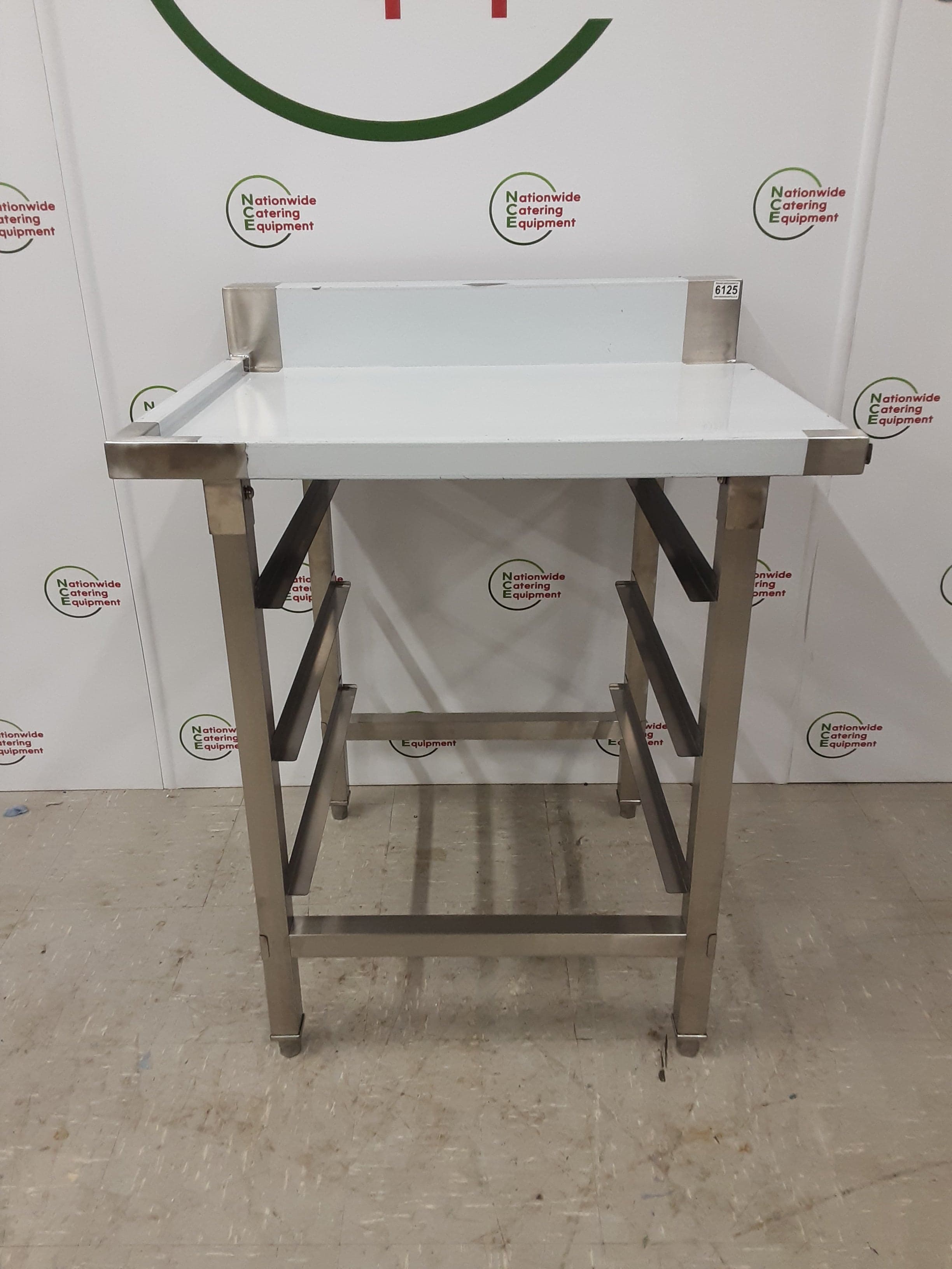 Stainless Steel Dishwasher Exit Table (Machine to Right), With Racking Beneath(NCE6125)