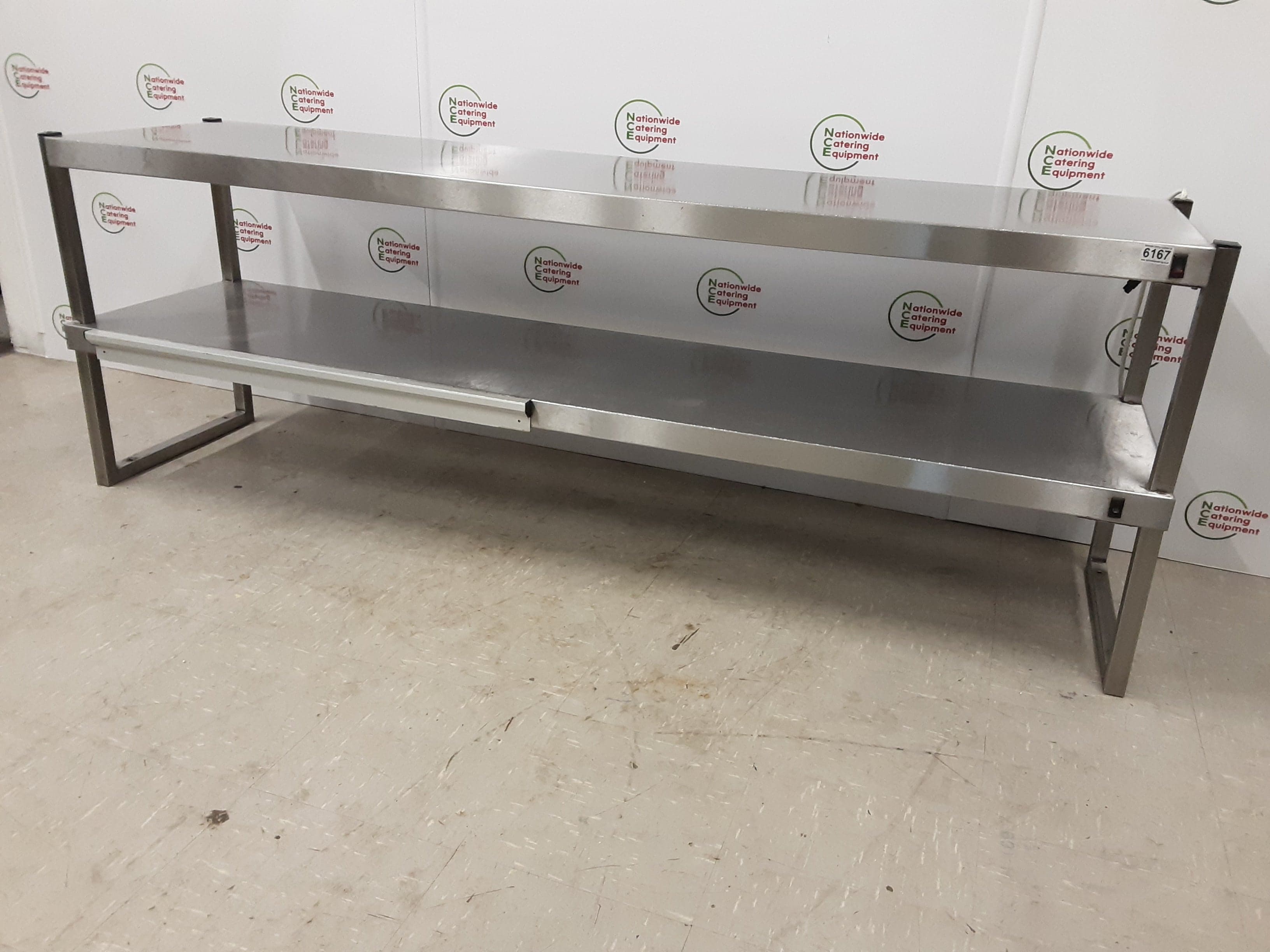 Stainless Steel Tabletop Two Tier (Bottom Tier Heated) Gantry, 199cm (NCE6167) — image 2