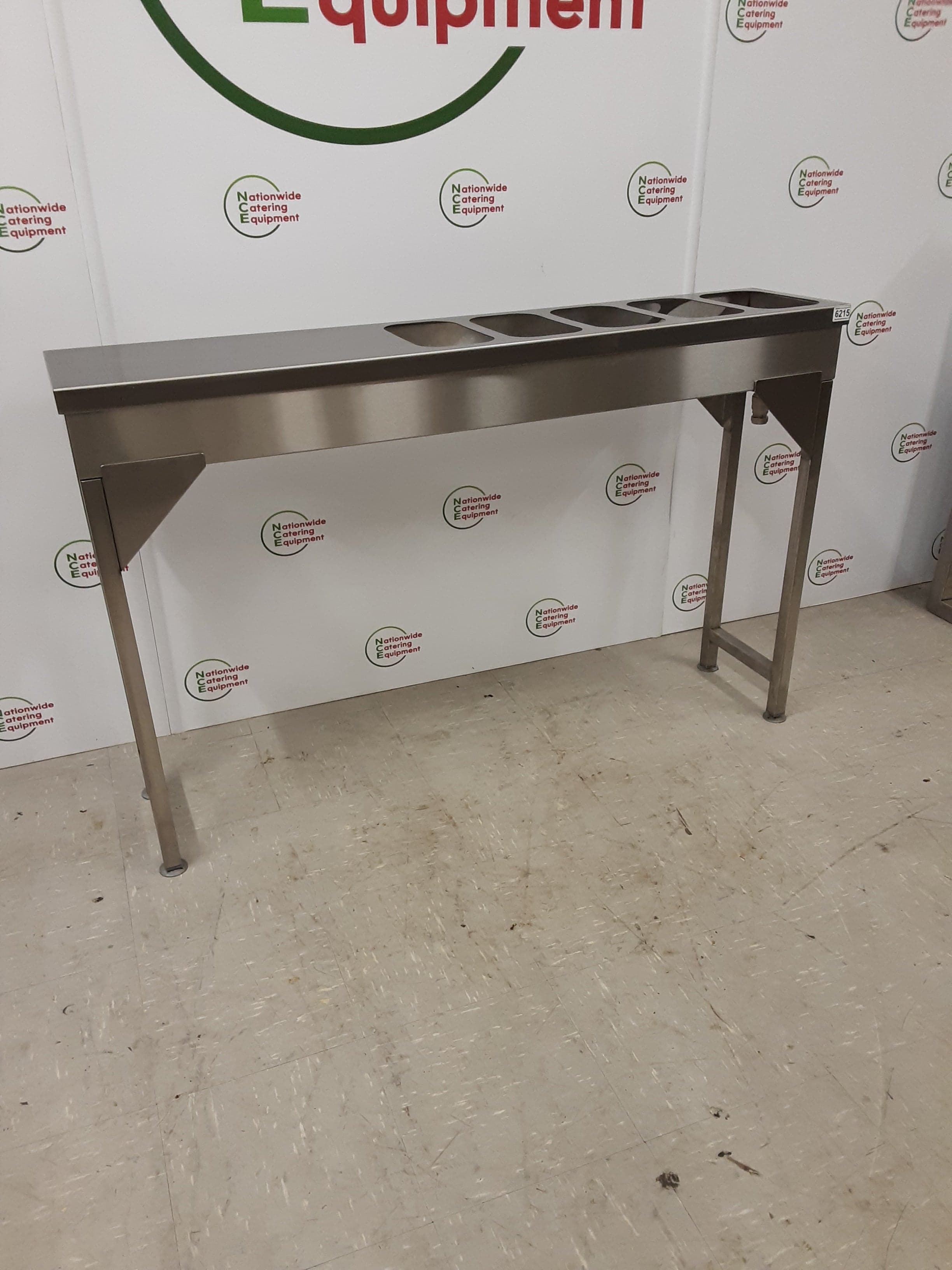 Stainless Steel Free-Standing Ice/Warm Water Gastronorm Well 140x30cm (NCE6215) — image 2