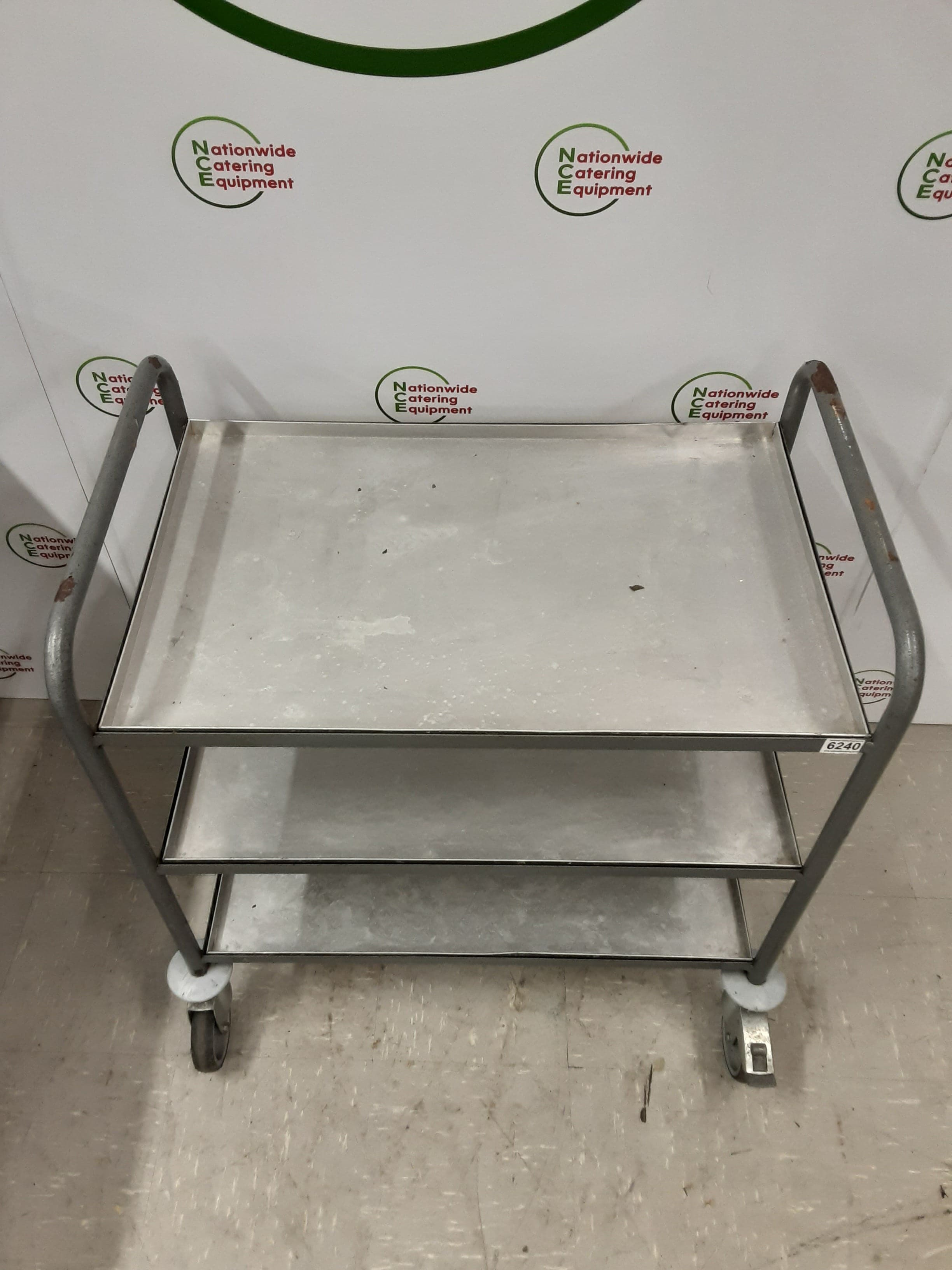 STAINLESS STEEL THREE TIER SERVING TROLLEY (NCE6240) — image 4