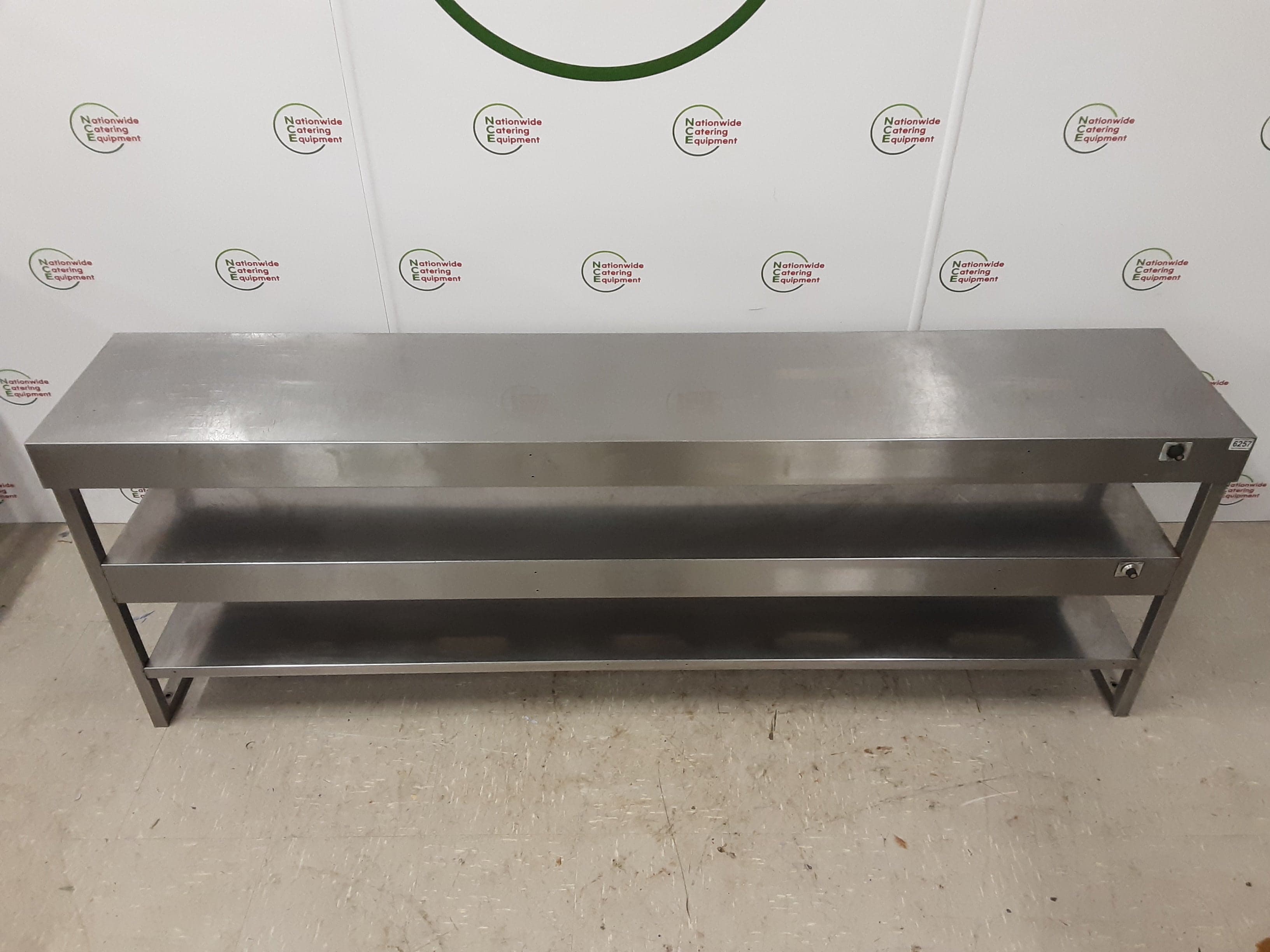 Stainless Steel Tabletop Three Tier (Two Heated) Gantry, 216cm, 13amp (NCE6257) — image 2