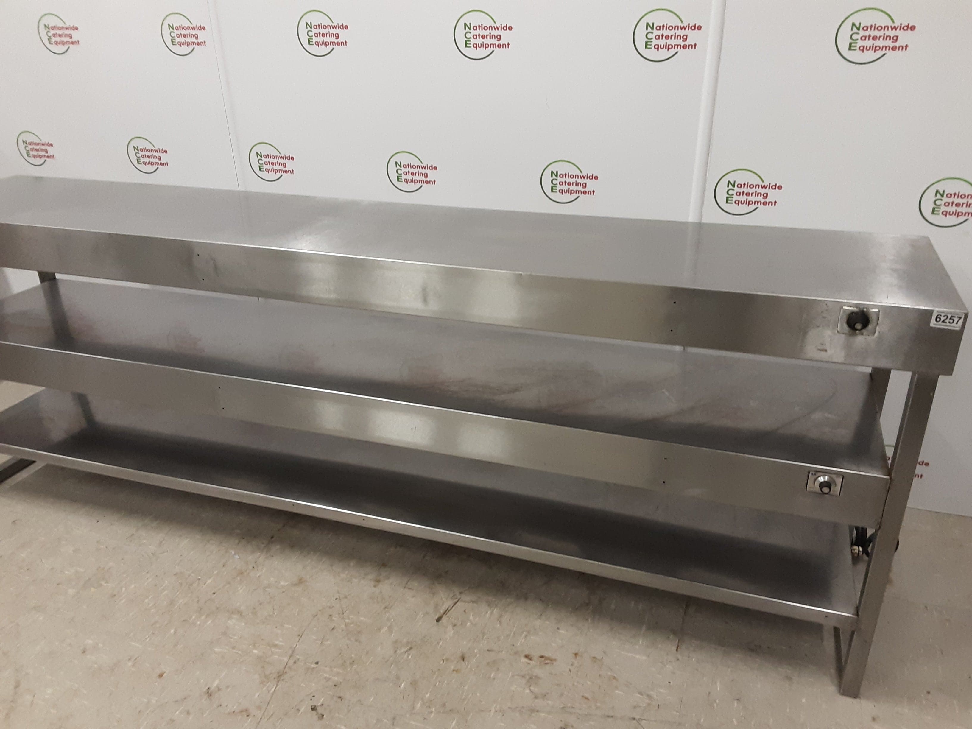 Stainless Steel Tabletop Three Tier (Two Heated) Gantry, 216cm, 13amp (NCE6257) — image 3