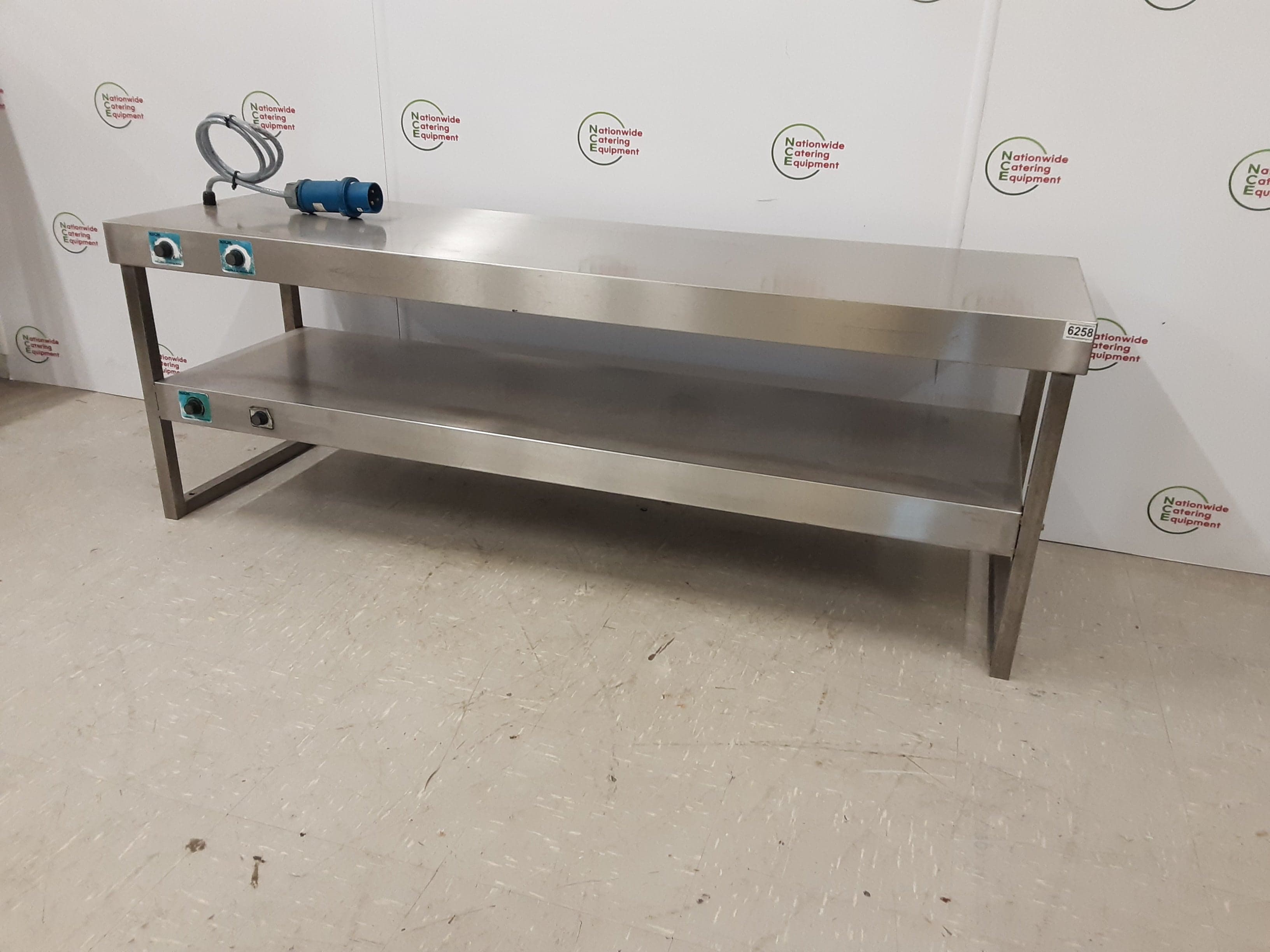 Stainless Steel Tabletop Two Tier Heated Gantry, 1ph/32amp, 170x50cm (NCE6258) — image 2