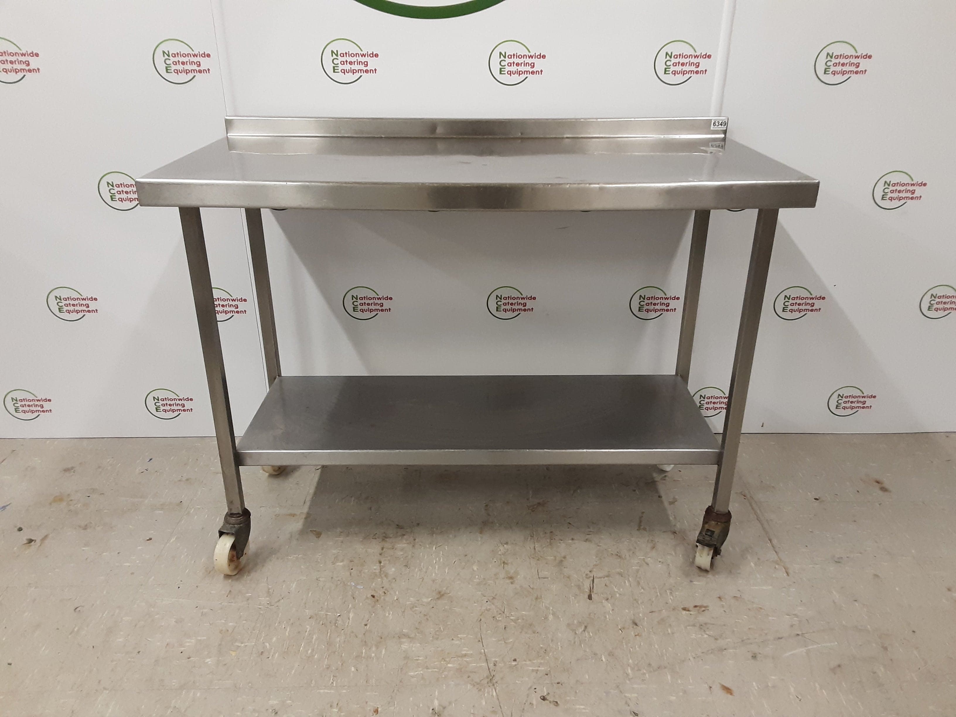 Stainless Steel Table On Wheels 125x60cm (NCE6349)