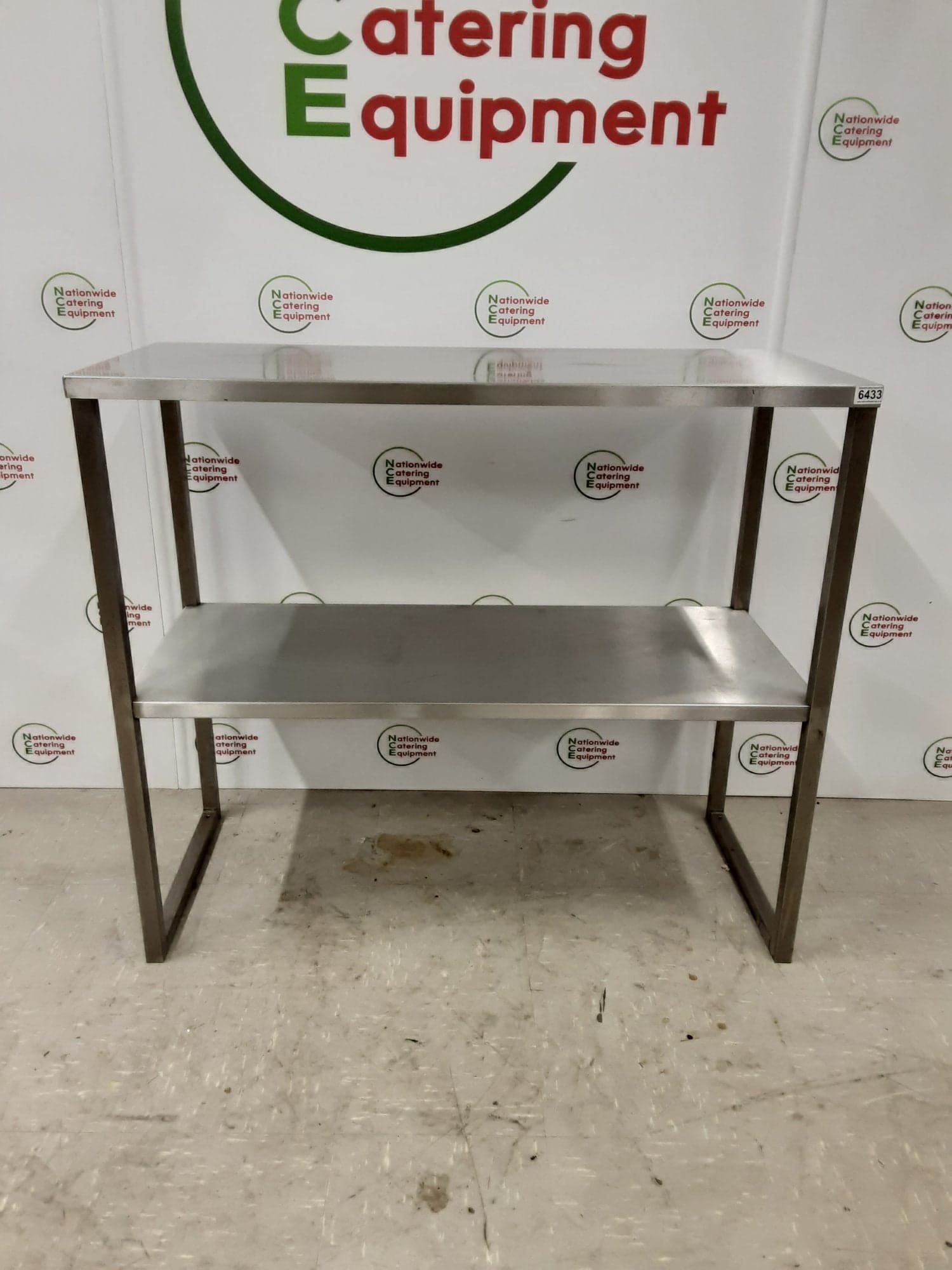 Stainless Steel Two Tier Ambient Tabletop Shelving Unit 115x50cm