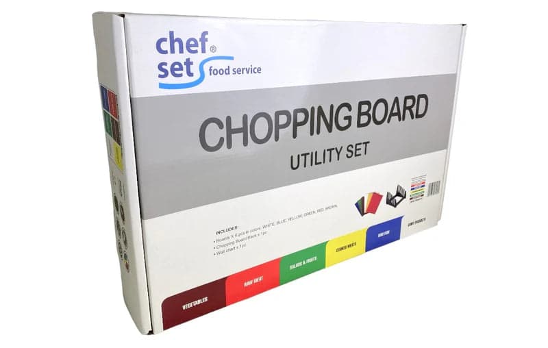 Chefset Six Piece Chopping Board Set, With Rack & Wall Chart — image 2