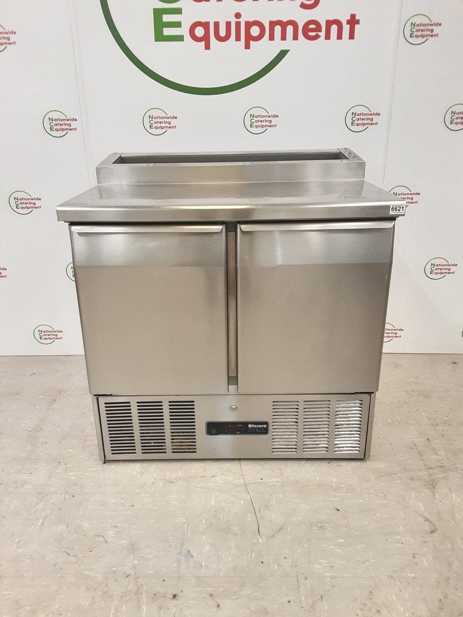 Blizzard Two Door Counter Fridge With Toppings Opening, Model- BCC2EN-ECO