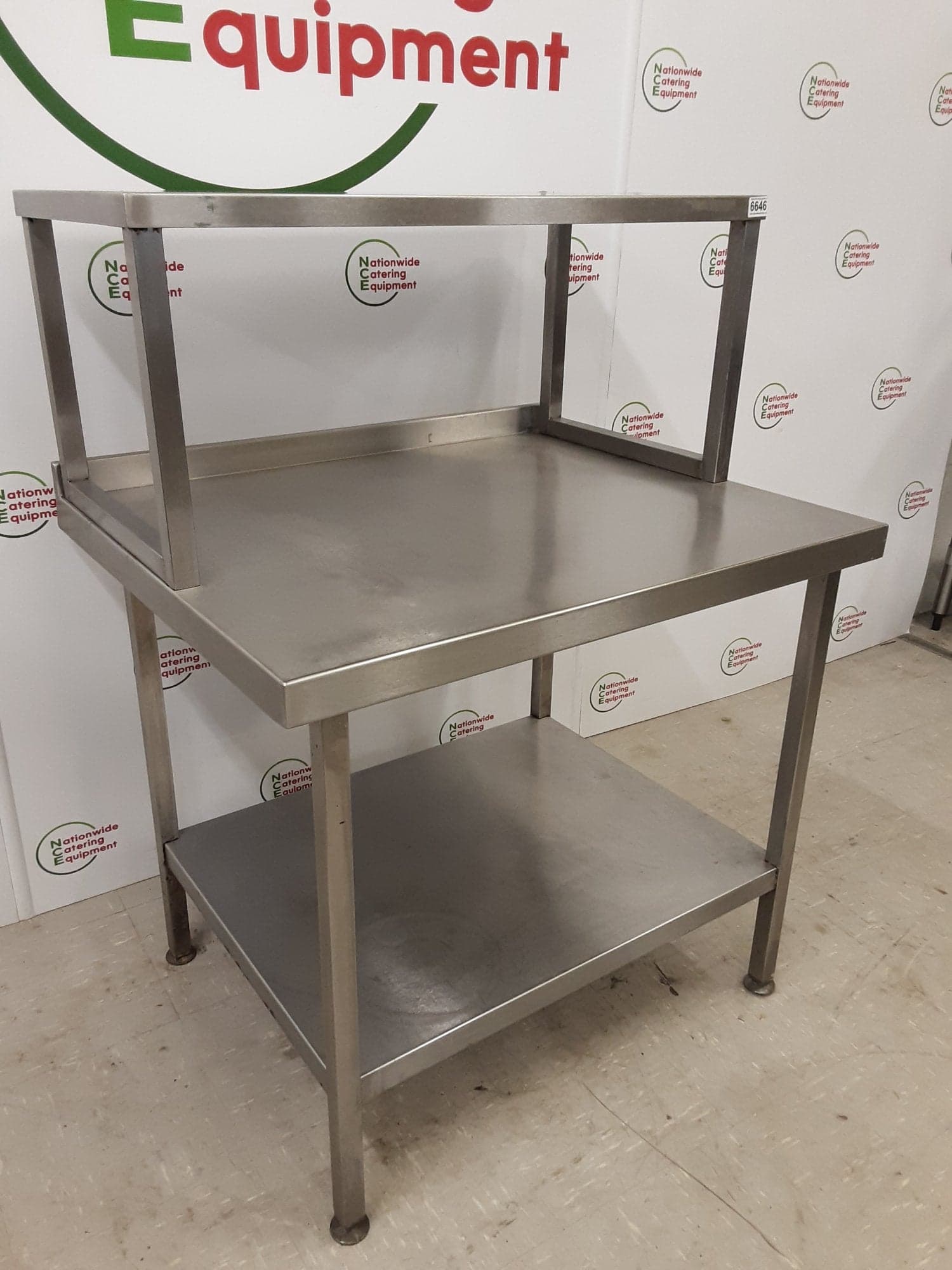 Stainless Steel Table With Shelf Above — image 3