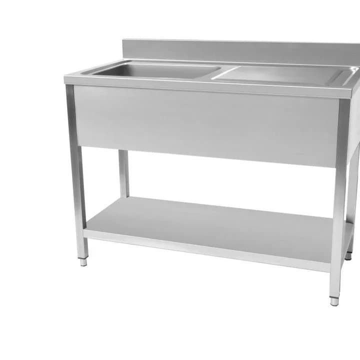 Hamoki Stainless Steel Single Sink, Right Hand Drainer, With Mixer Tap 100x70cm