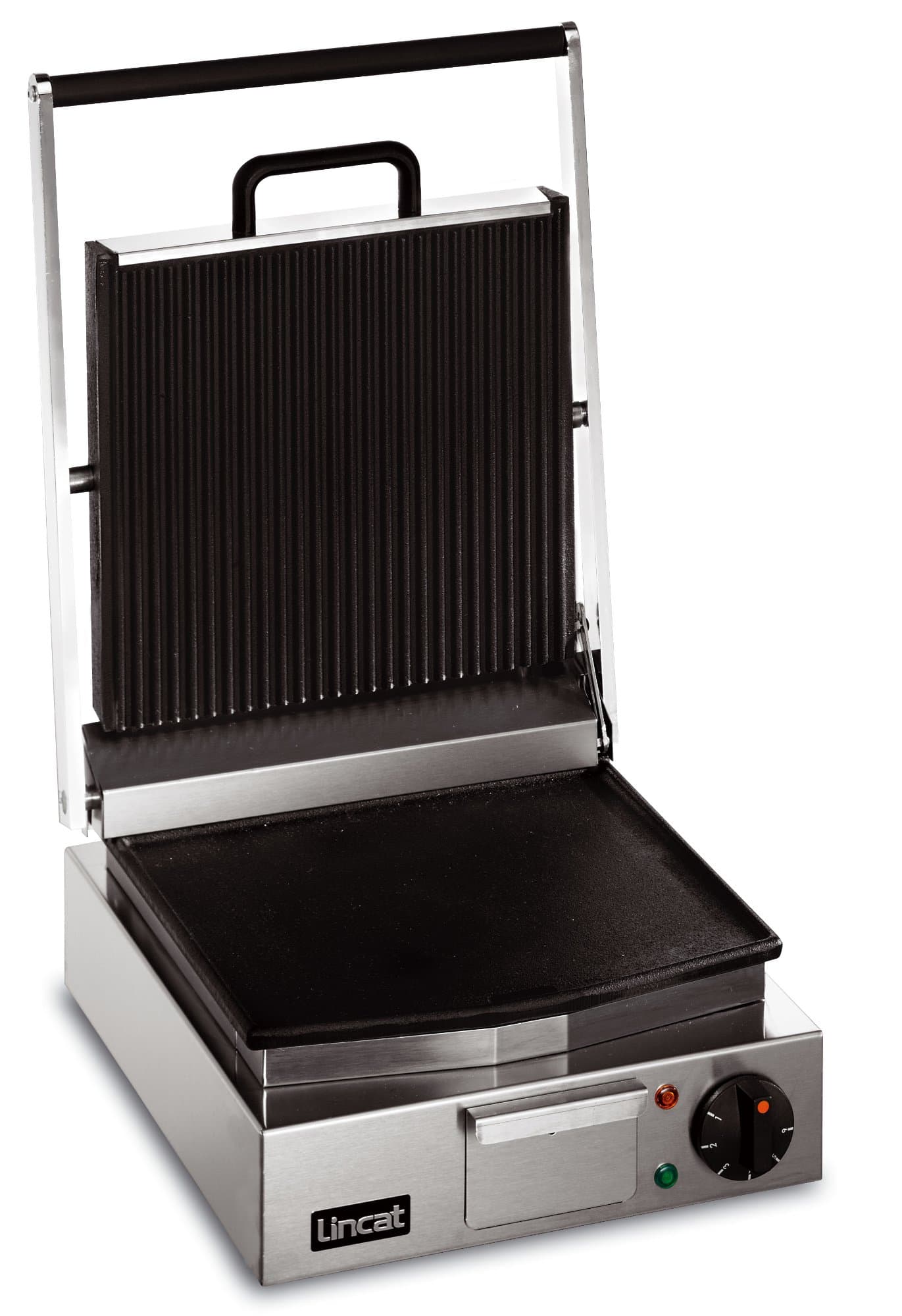 Lincat Lynx 400 Tabletop Electric Contact/Panini Grill, Ribbed Upper/Flat Lower Plate, 13amp, Model- LRG