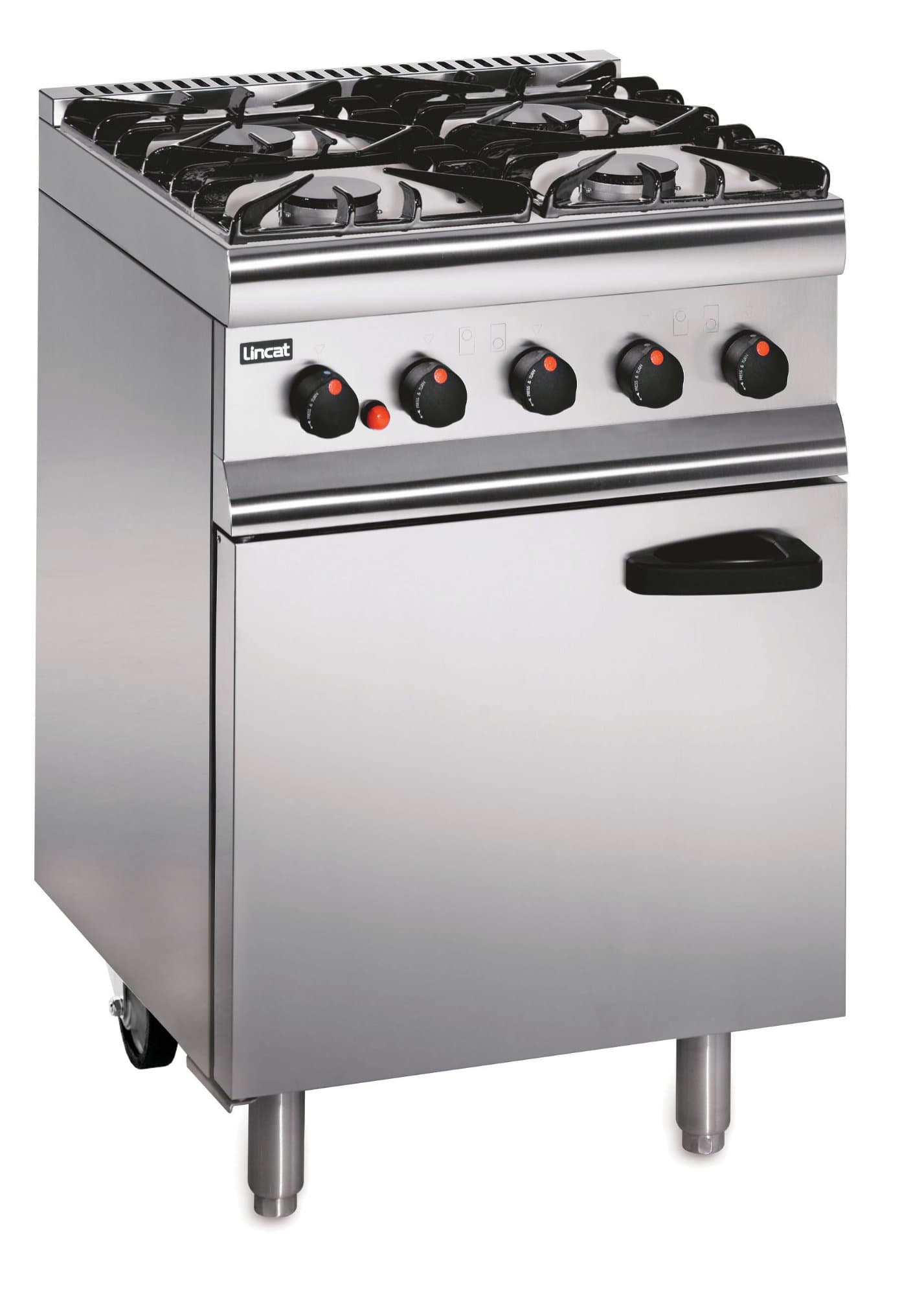 Lincat Silverlink 600 Four Burner Stove & Oven, Natural Gas, Model- SLR6C/N