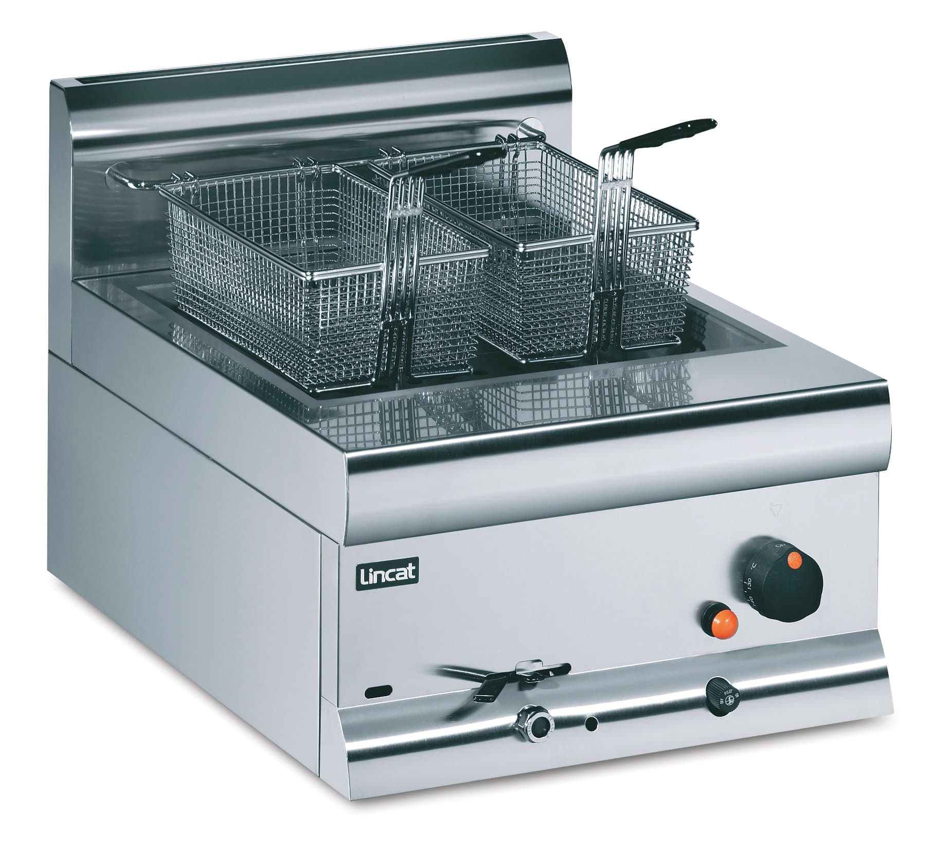 Lincat Silverlink 600 Tabletop 8L Single Tank/Double Basket Fryer, Natural Gas, Model-DF4/N