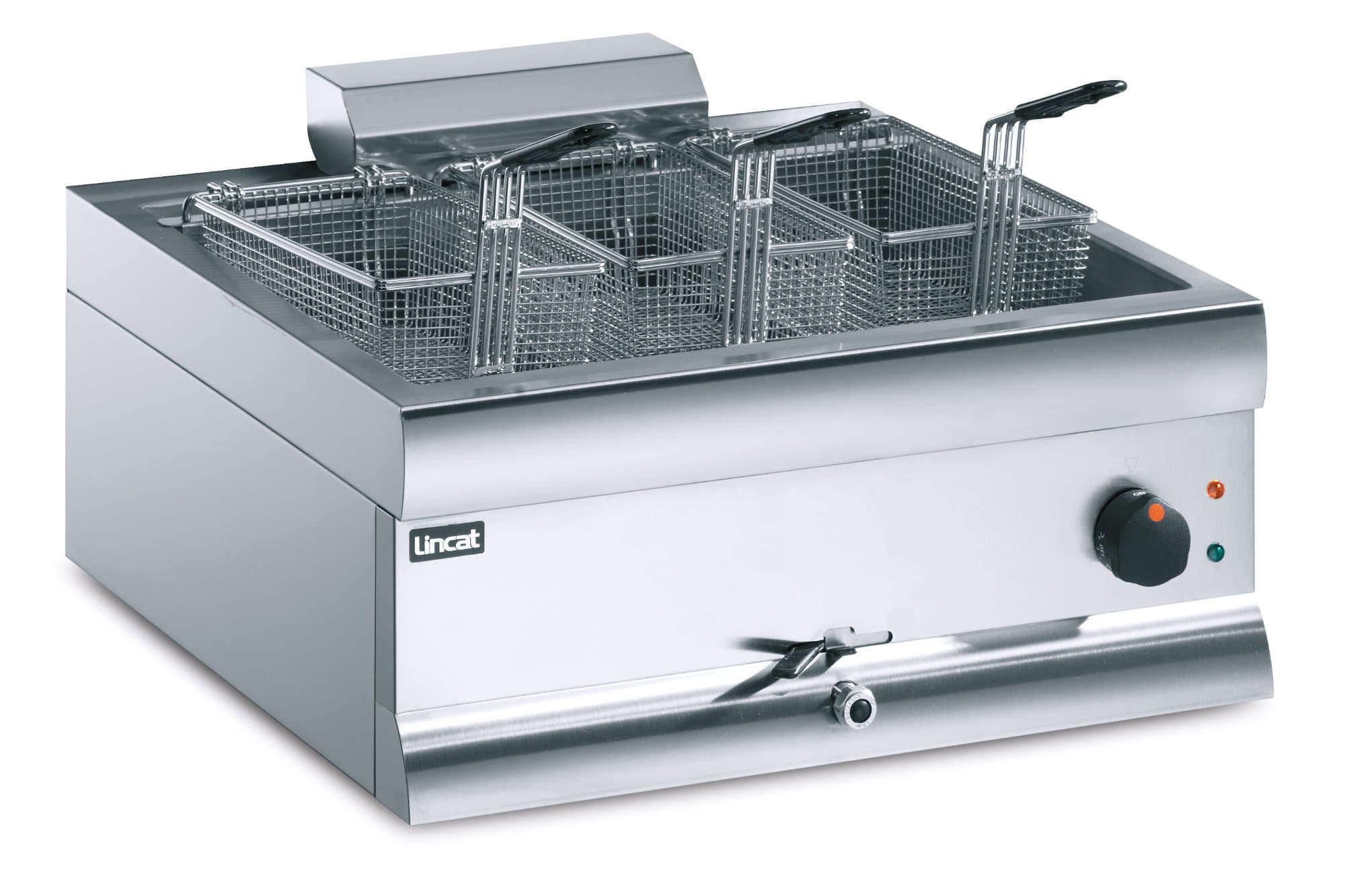 Lincat Silverlink 600 Single Tank/Triple Basket Electric Tabletop Fryer, 6kw, Model- DF66/ST