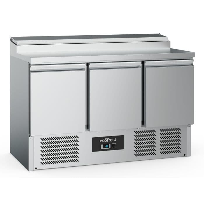 Ecofrost Three Door Counter Fridge With Toppings Opening, 137cm. Model- 7950.5060. Delivery Included