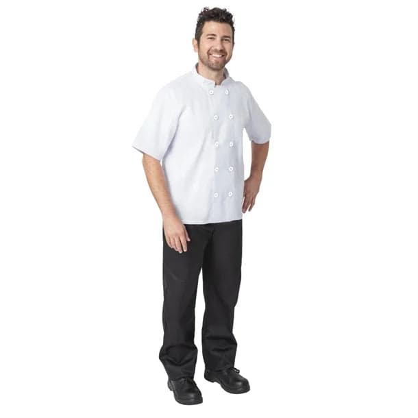 Chefs Jacket/Whites- Short Sleeve, Size Small (NCE3102) — image 1