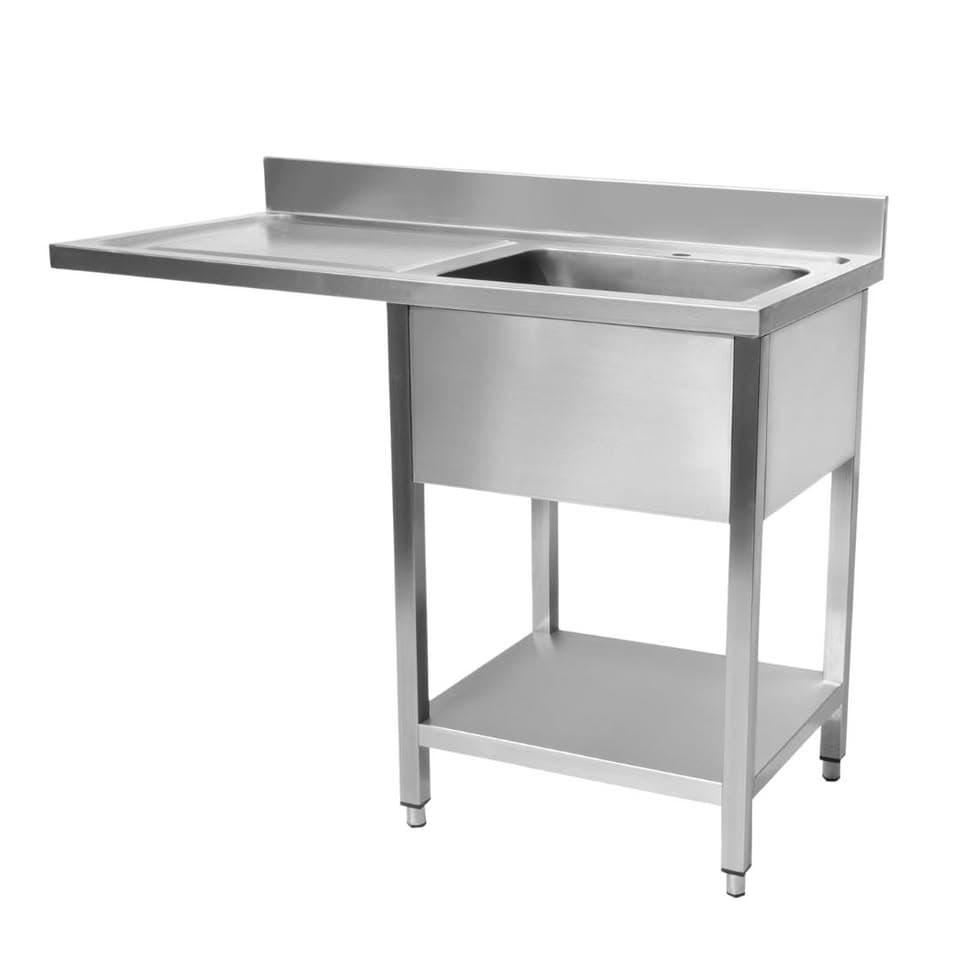 Hamoki Stainless Steel Single Dishwasher Sink, Left Hand Drainer (NCE4805) — image 1