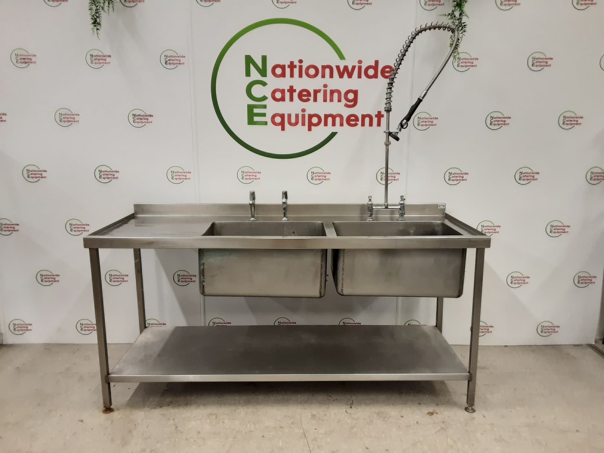 Stainless Steel Double Sink 180x70cm