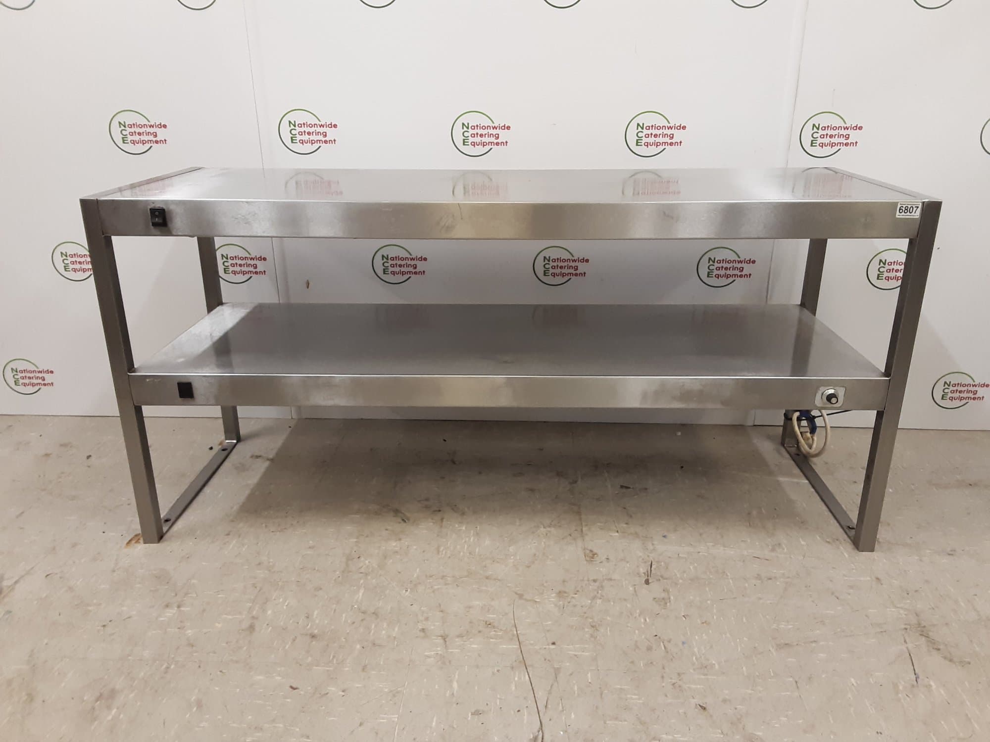 Stainless Steel Two Tier Tabletop Heated Gantry, 145x50cm — image 1