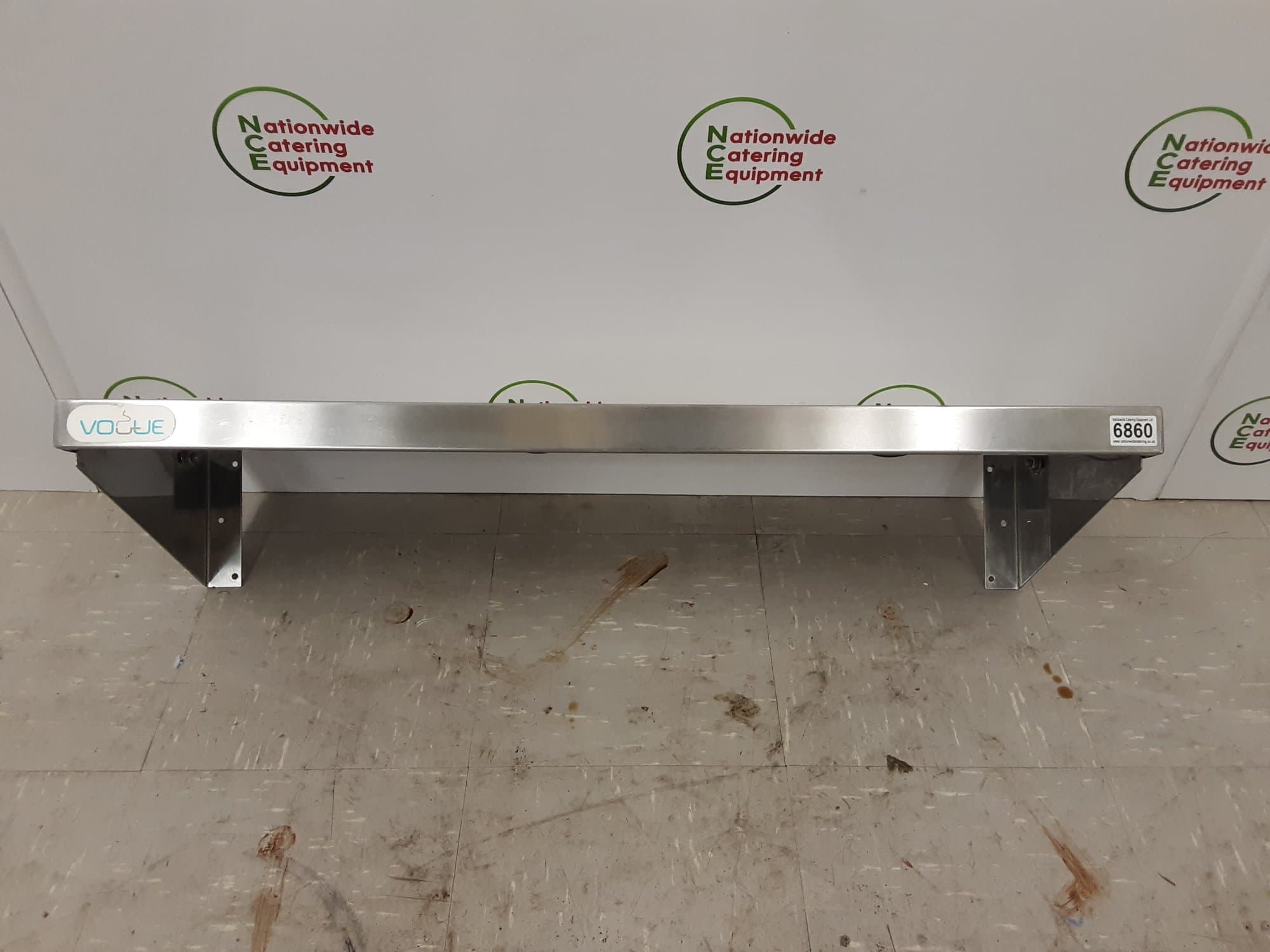 Stainless Steel Vogue Wall Shelf 90x30cm
