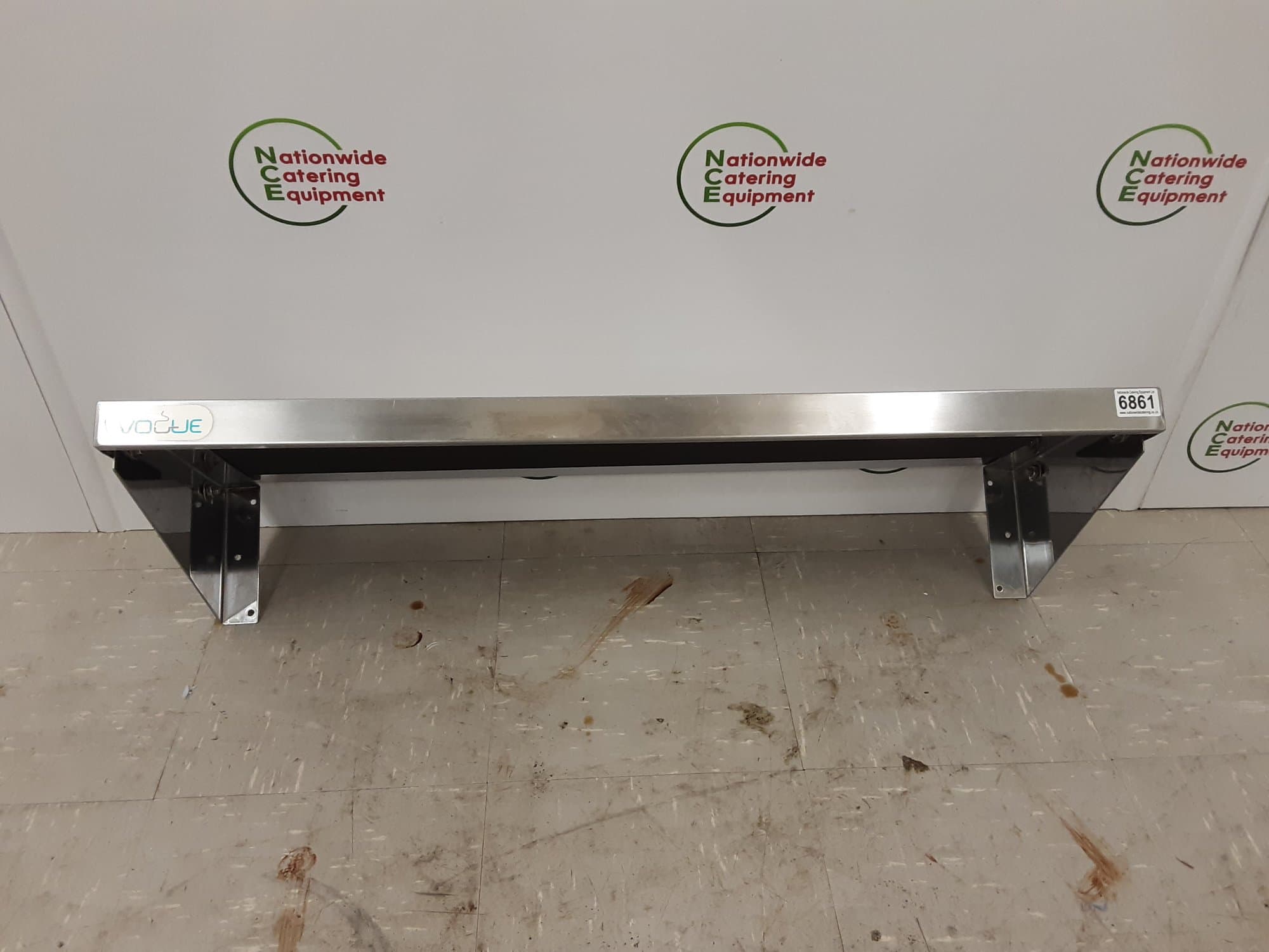 Stainless Steel Vogue Wall Shelf 90x30cm