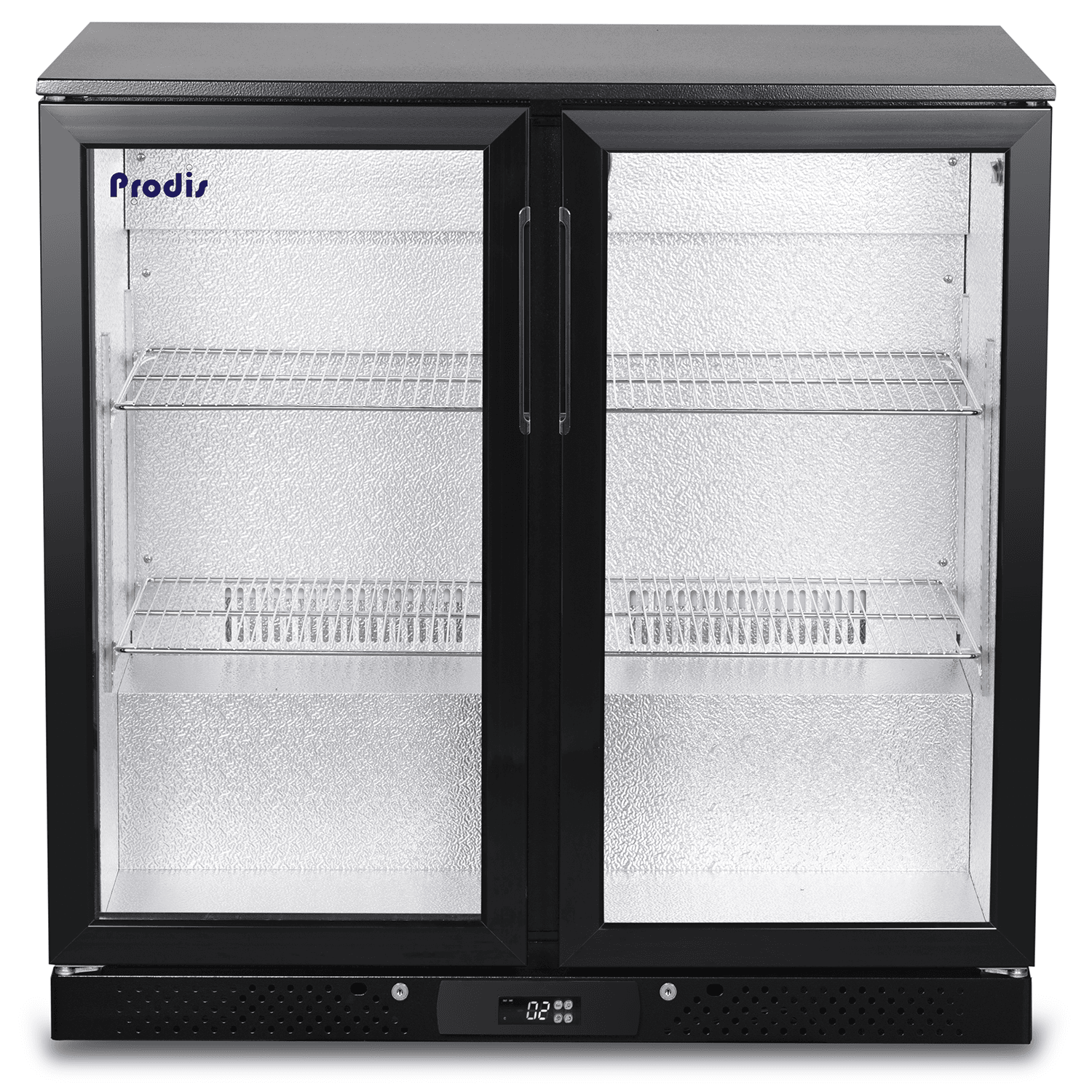 Prodis Double Hinged Door Low Energy Black Bottle Cooler, Model- NT2BH-LE. Delivery Included — image 1